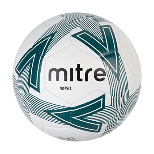 Mitre Balón de fútbol Impel, Blanco/Pitch Green/Negro, 5