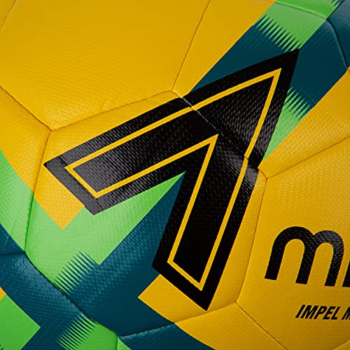 Mitre Balón de fútbol Impel MAX, Amarillo/Pitch Green/Verde Fluorescente/Negro, 3